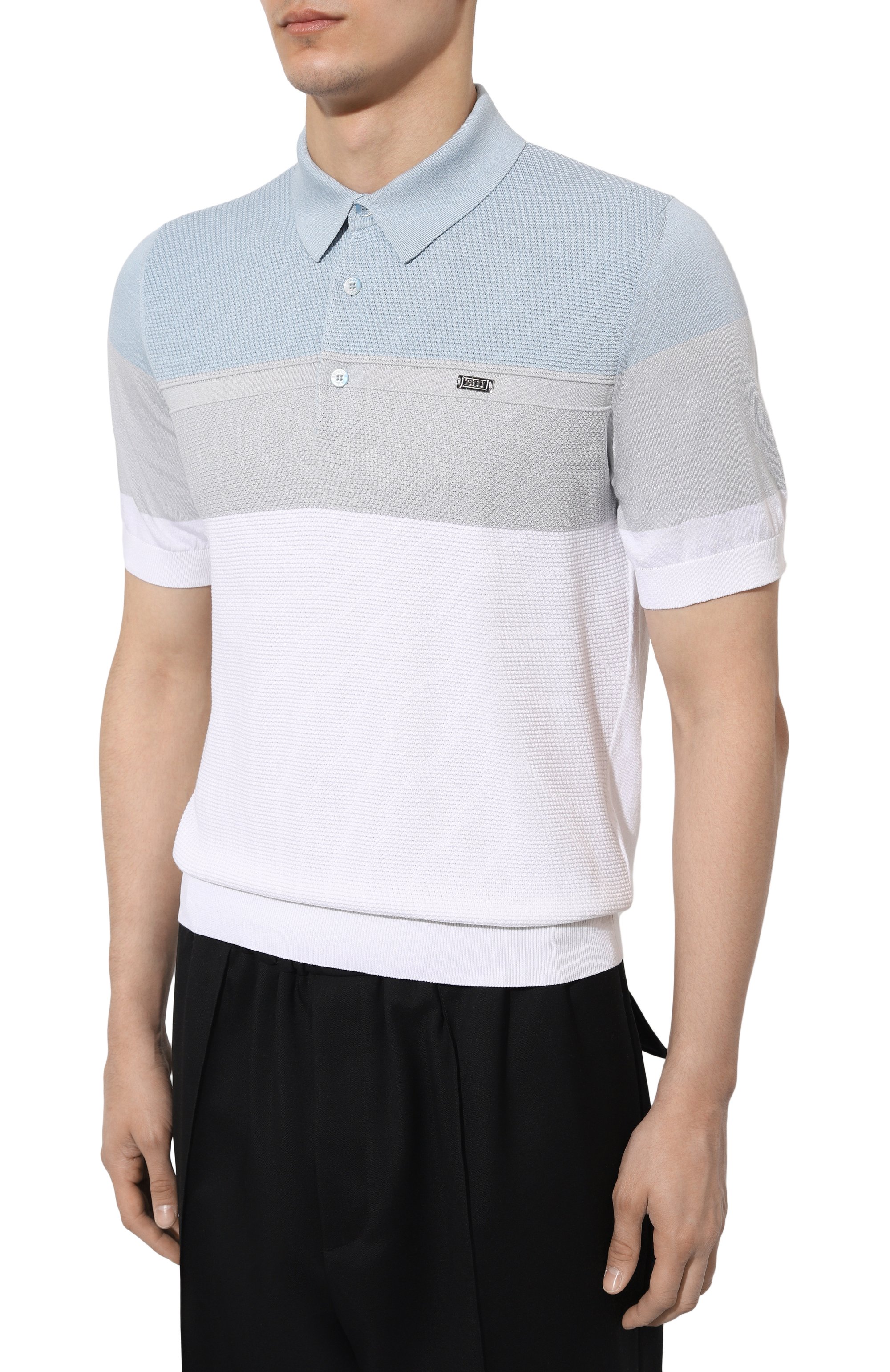 Поло из хлопка и шелка ZILLI, арт. KBP002M0142VH0L00, фото 3