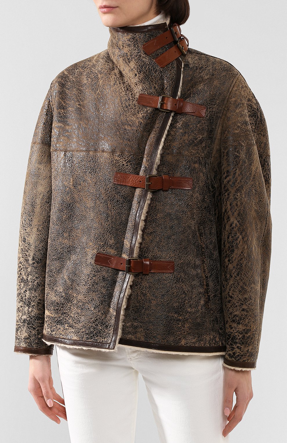 Дубленка ISABEL MARANT коричневого цвета по цене 285500 руб., арт. MA0697-19H001I/ABELINA, фото 3 Дубленка ISABEL MARANT, арт. MA0697-19H001I/ABELINA, фото 3
