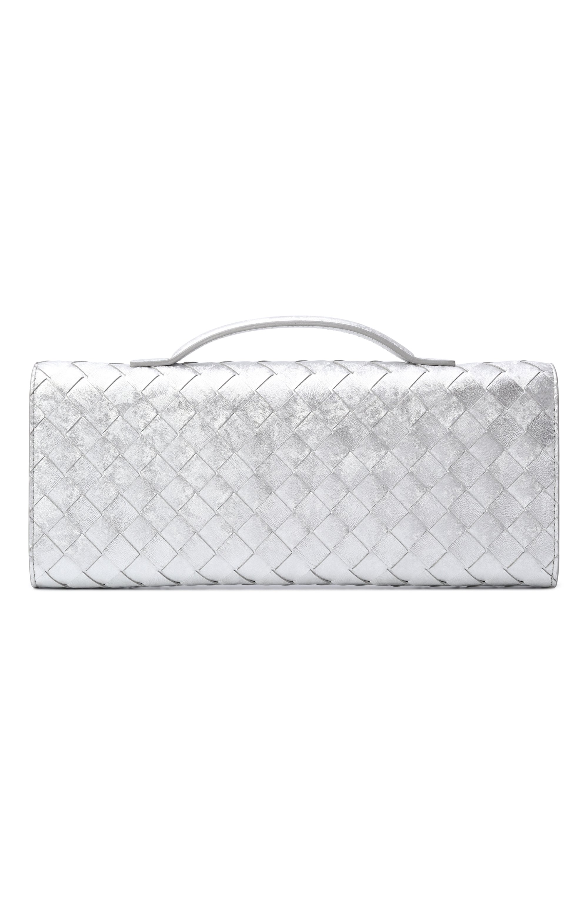 Клатч andiamo BOTTEGA VENETA серебряного цвета по цене 437500 руб., арт. 741511/V5XF1, фото 6 Клатч andiamo BOTTEGA VENETA, арт. 741511/V5XF1, фото 6