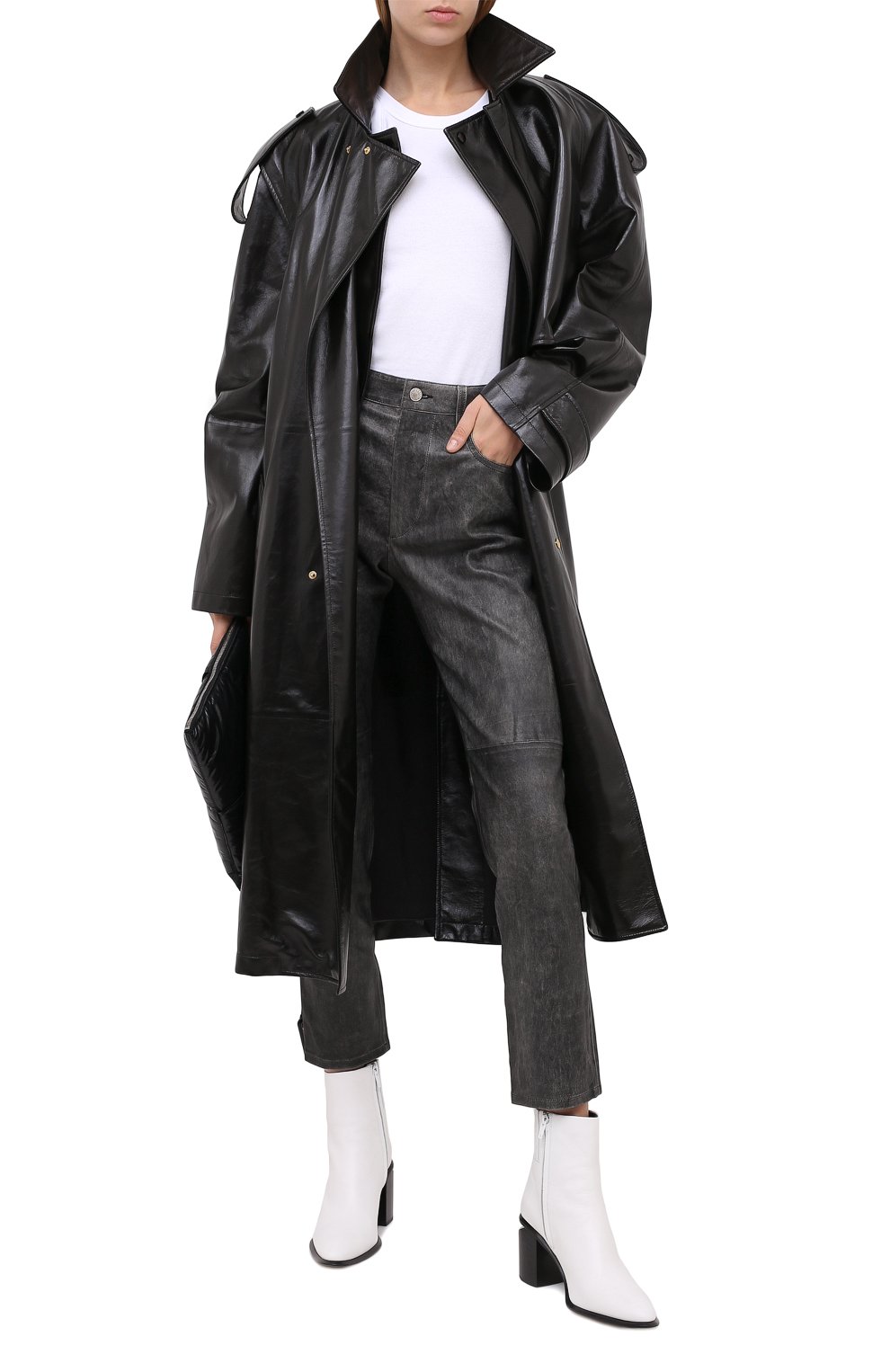 Кожаные брюки ISABEL MARANT ETOILE, арт. PA1715-20A016E/TEA, фото 2