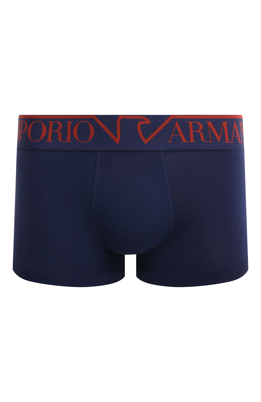 Хлопковые боксеры EMPORIO ARMANI темно-синего цвета по цене 3915 руб., арт. 111389/4F516, фото 1 Хлопковые боксеры EMPORIO ARMANI, арт. 111389/4F516, фото 1