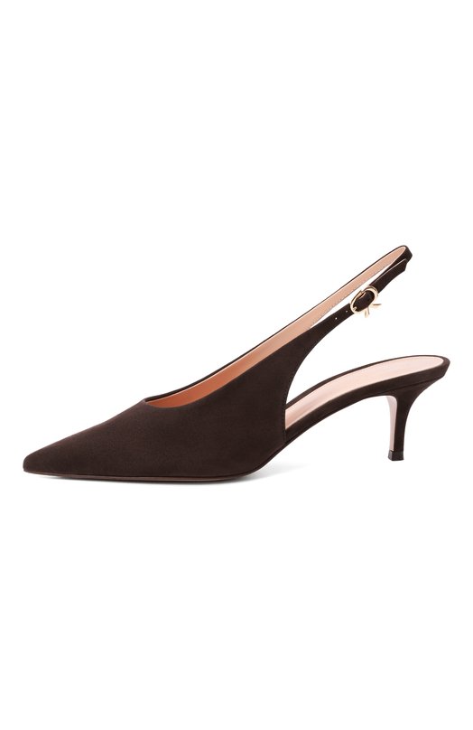 Замшевые туфли Robbie Sling 55 Gianvito Rossi G95538.55RIC.CAMM0KA Коричневый  G95538.55RIC.CAMM0KA Фото 4