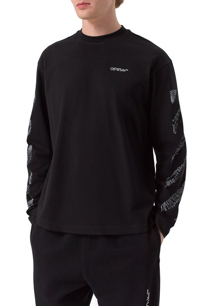 Хлопковый лонгслив OFF-WHITE, арт. 0MAB09CF25JER005, фото 3