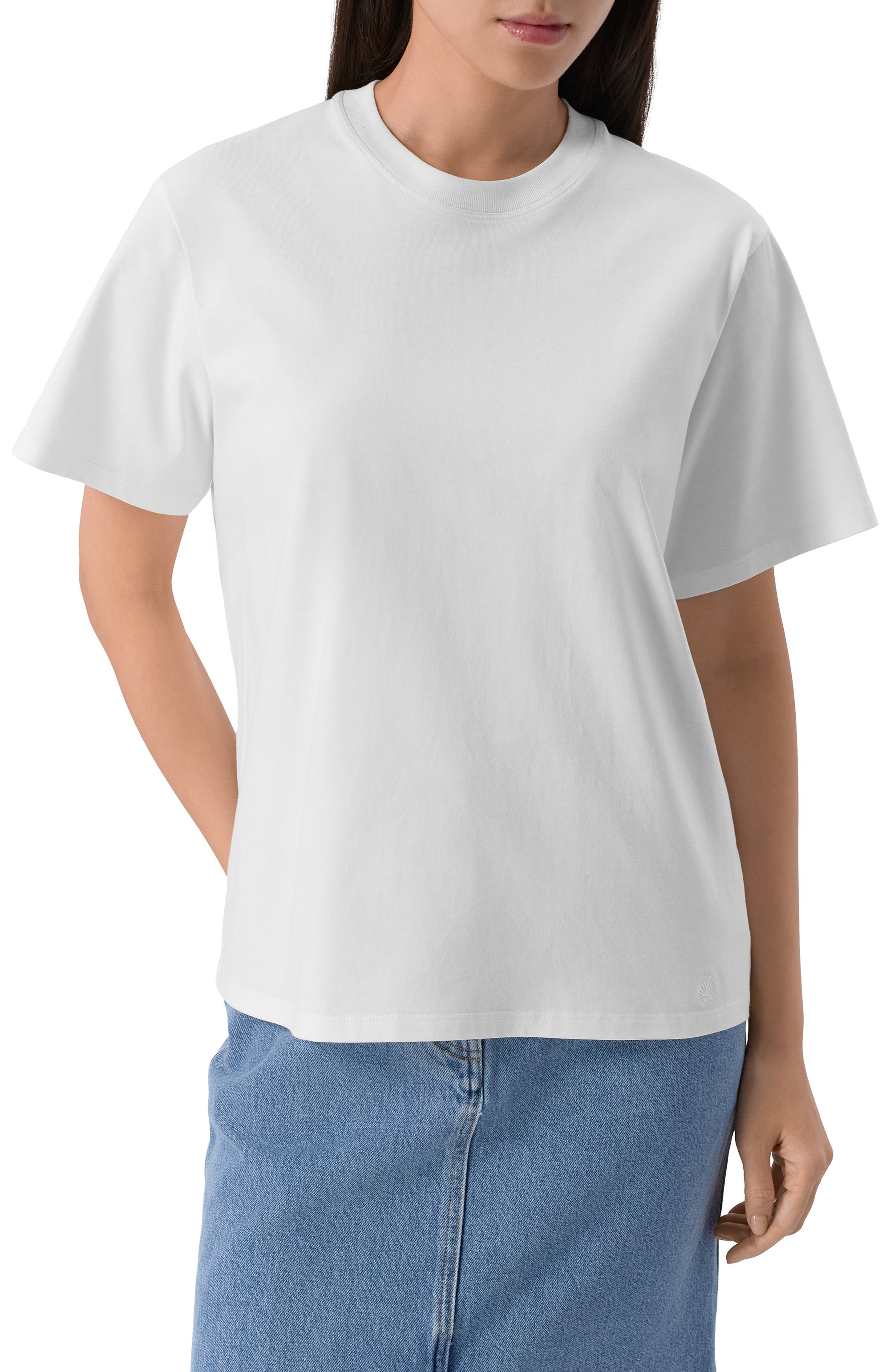 Хлопковая футболка LOULOU DE SAISON белого цвета по цене 11400 руб., арт. TELANT0, фото 3 Хлопковая футболка LOULOU DE SAISON, арт. TELANT0, фото 3