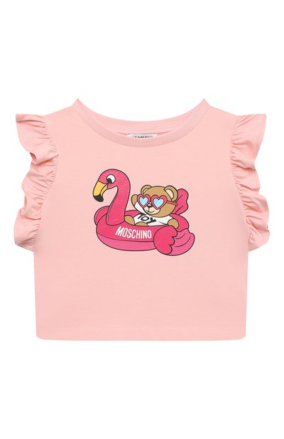 Хлопковая футболка MOSCHINO, арт. HDM065/LBA10/4-8