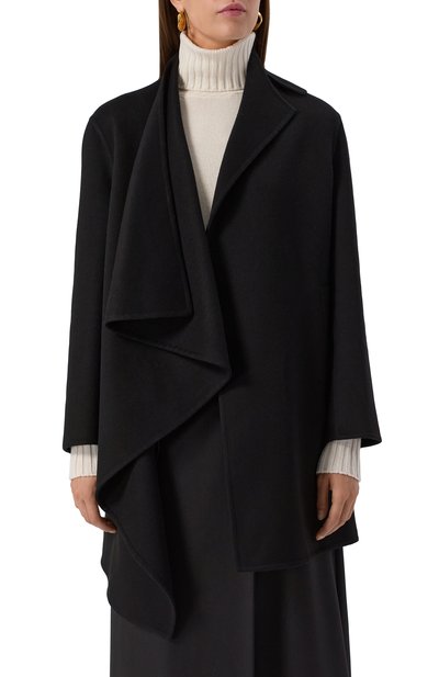 Кашемировое полупальто KITON черного цвета по цене 956500 руб., арт. D60611DK05I3805, фото 3 Кашемировое полупальто KITON, арт. D60611DK05I3805, фото 3