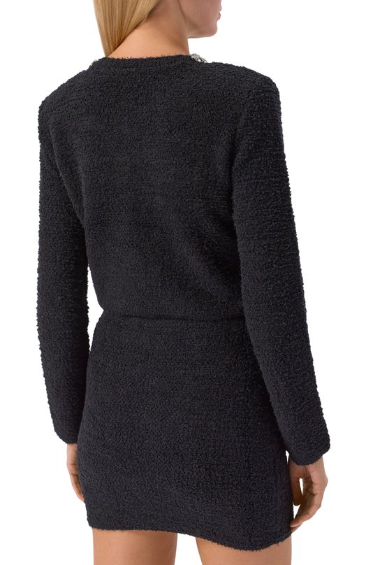 Твидовый жакет self-portrait RS26220CB Чёрный  RS26220CB Фото 4