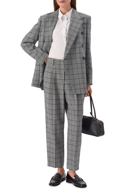 Шерстяные брюки WINDSOR черно-белого цвета по цене 58100 руб., арт. 52 DH711V 10019854, фото 2 Шерстяные брюки WINDSOR, арт. 52 DH711V 10019854, фото 2