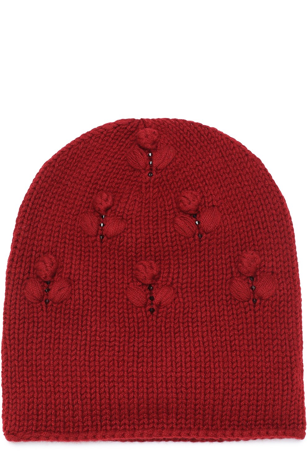 Кашемировая шапка фактурной вязки с бусинами LORO PIANA, арт. FAG4382, фото 1