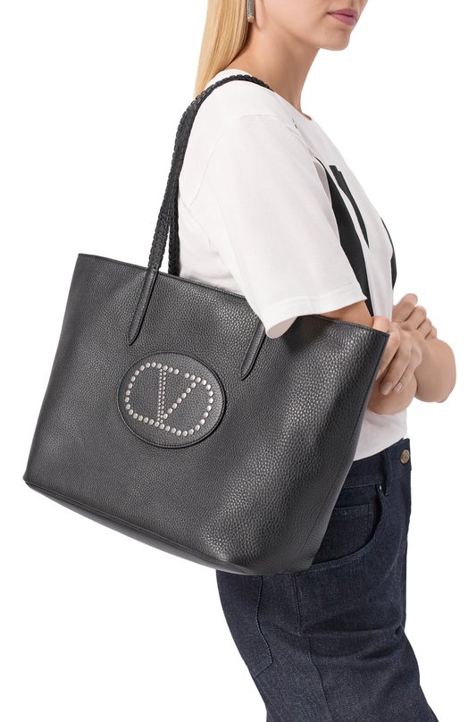 Сумка-тоут Nellcôte Valentino 7W2B0R75/BTB Чёрный  7W2B0R75/BTB Фото 2