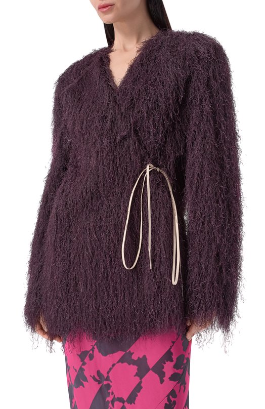 Полупальто Dries Van Noten 010263/3038 Фиолетовый  010263/3038 Фото 3