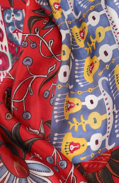 Шелковый платок сюзане GOURJI красного цвета по цене 14990 руб., арт. T21SUZ7RDR/1, фото 4 Шелковый платок сюзане GOURJI, арт. T21SUZ7RDR/1, фото 4