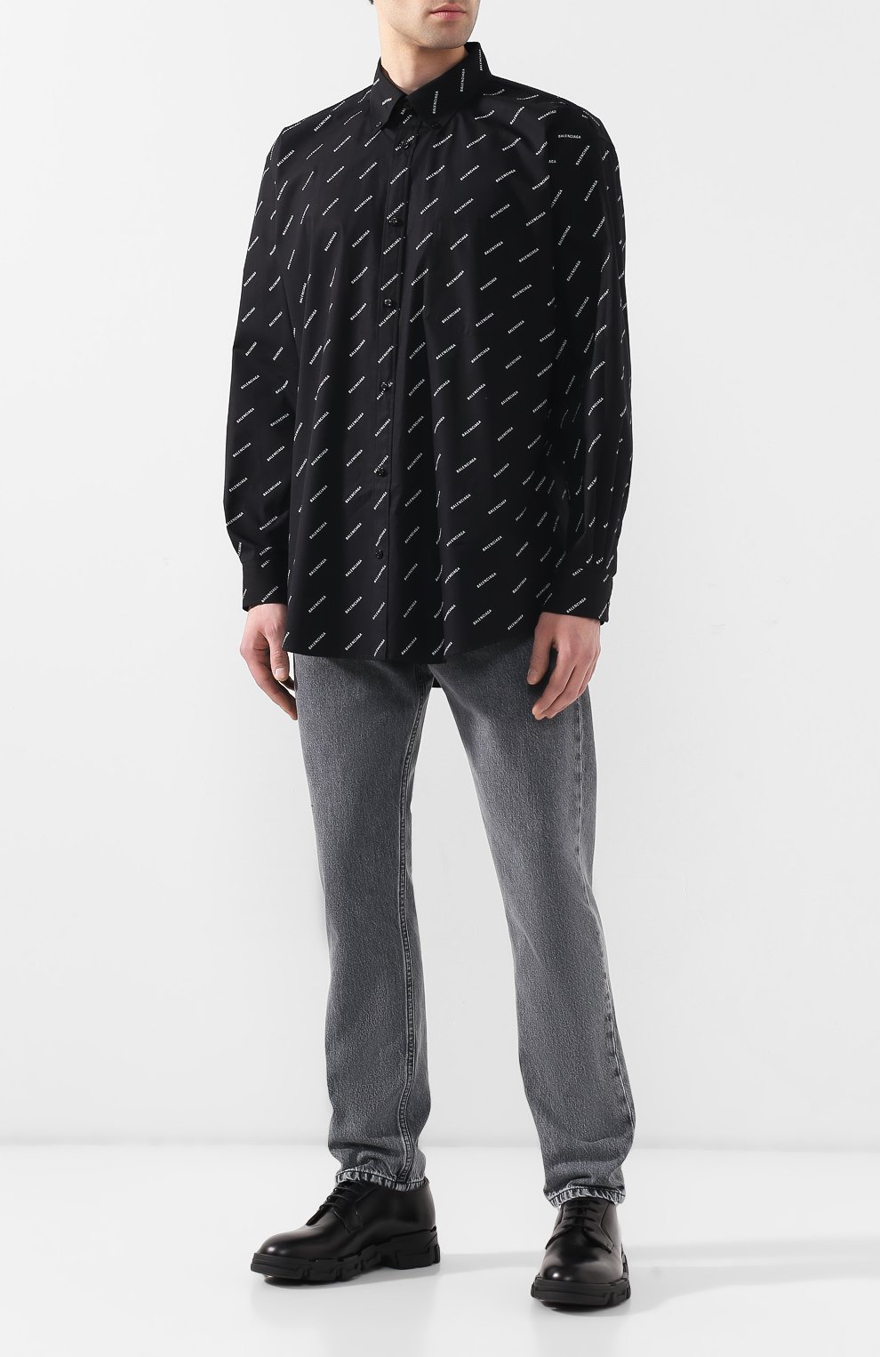 Хлопковая рубашка BALENCIAGA, арт. 534333/TBL96, фото 2