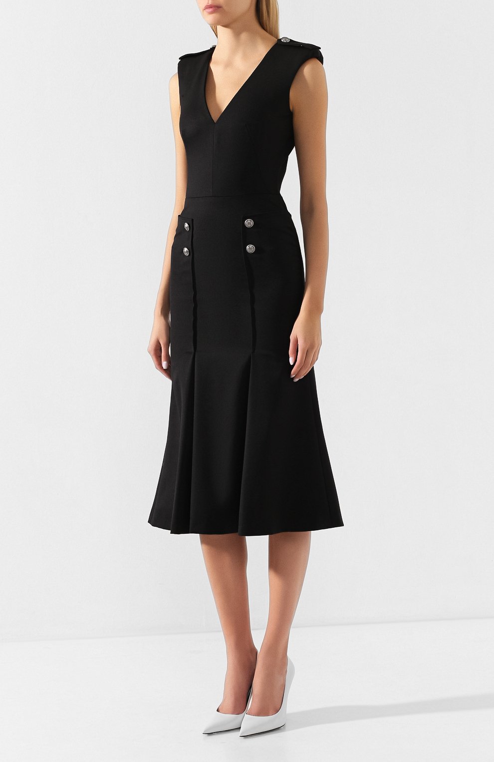 Шерстяное платье ALEXANDER MCQUEEN, арт. 585989/QJAAF, фото 3
