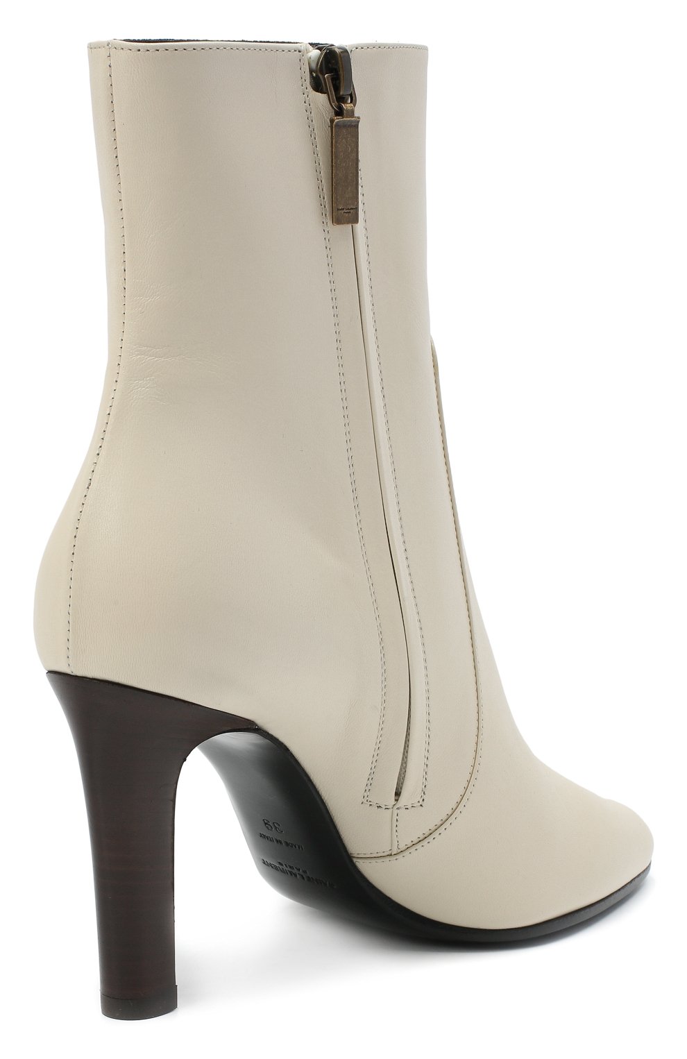 Кожаные ботильоны jane SAINT LAURENT белого цвета по цене 96350 руб., арт. 632473/1ZJ00, фото 4 Кожаные ботильоны jane SAINT LAURENT, арт. 632473/1ZJ00, фото 4