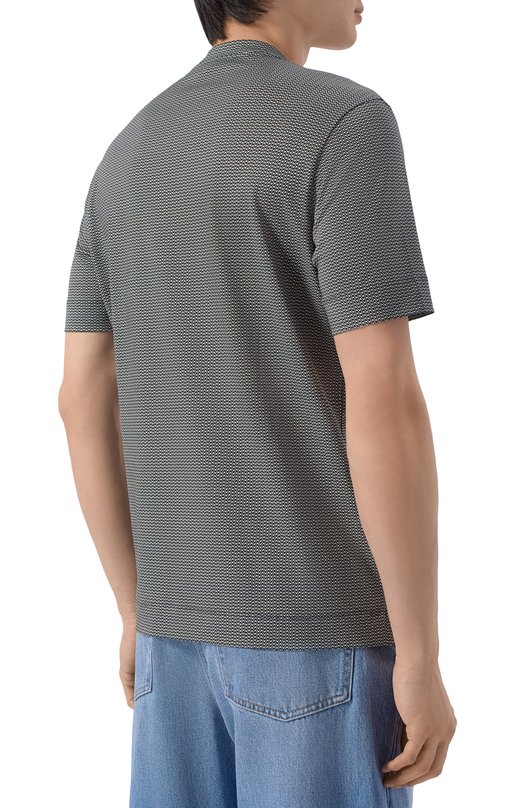Футболка из лиоцелла и хлопка Emporio Armani EM005270/AF24857 Чёрно-белый  EM005270/AF24857 Фото 4