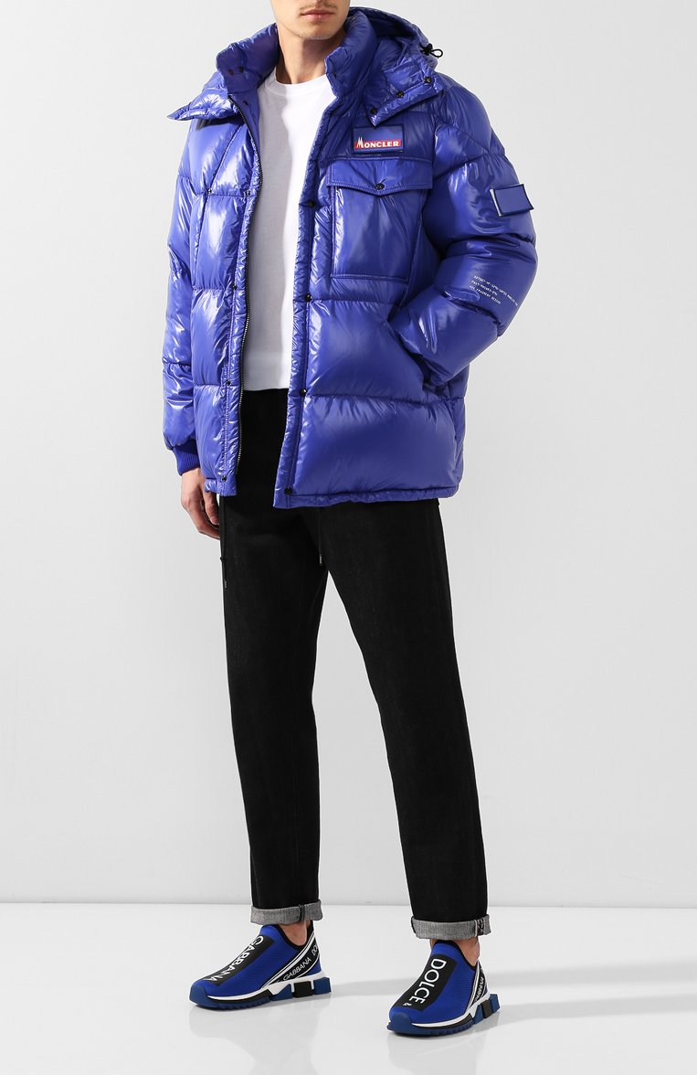 Мужская синяя пуховик 7 moncler fragment hiroshi fujiwara