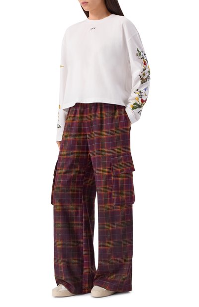 Хлопковый лонгслив OFF-WHITE, арт. 0WAB038F25JER001, фото 2