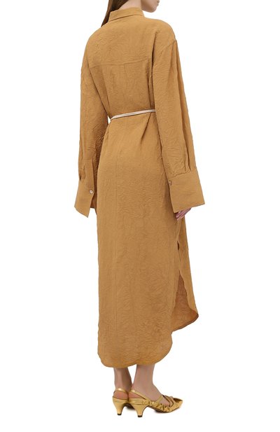 Платье из вискозы NANUSHKA, арт. FRUMA_CAMEL_CRINKLED FSC VISC0SE SHIRTING, фото 4