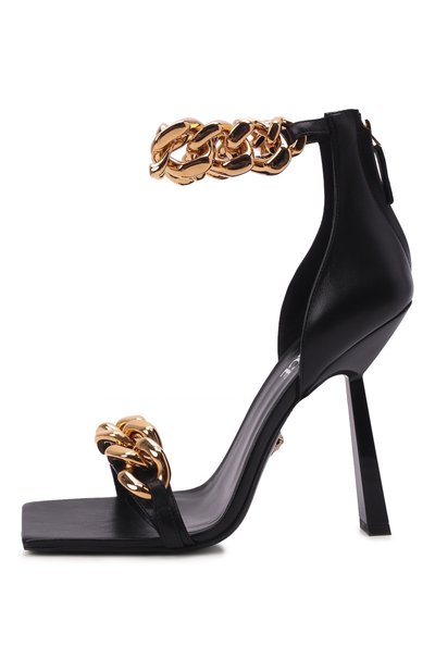 Кожаные босоножки medusa chain VERSACE, арт. 1004186/DNA32, фото 4