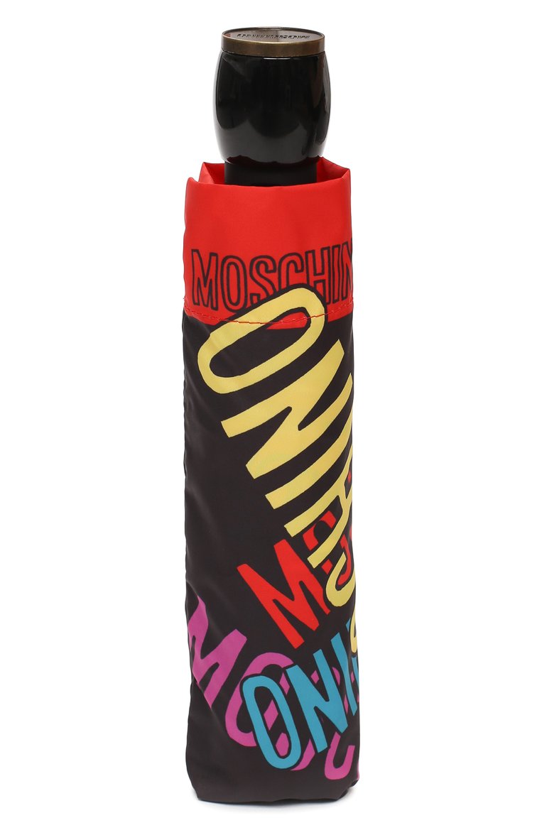 Женский складной зонт MOSCHINO разноцветного цвета, арт. 8011-0PENCL0SE | Фото 4 (Материал: Текстиль, Металл, Синтетический материал; Материал сплава: Проставлено; Нос: Не проставлено)