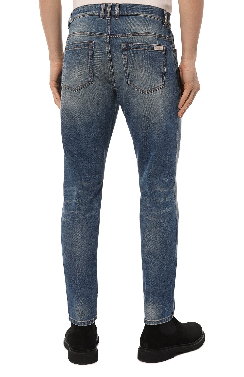 Джинсы BALMAIN синего цвета по цене 87650 руб., арт. BH1MG000DD64, фото 4 Джинсы BALMAIN, арт. BH1MG000DD64, фото 4