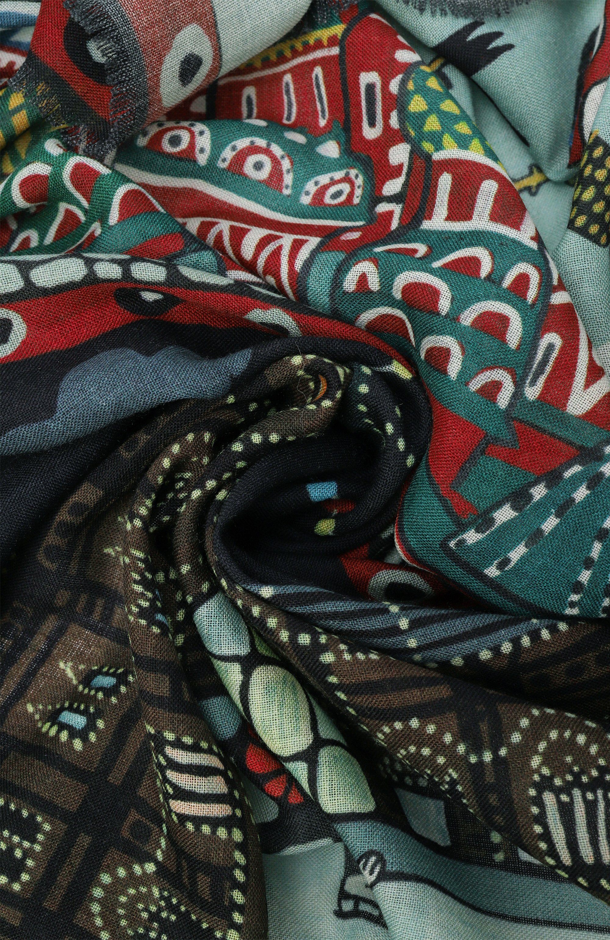 Шерстяная шаль красная площадь GOURJI, арт. 91238639/31106, фото 3