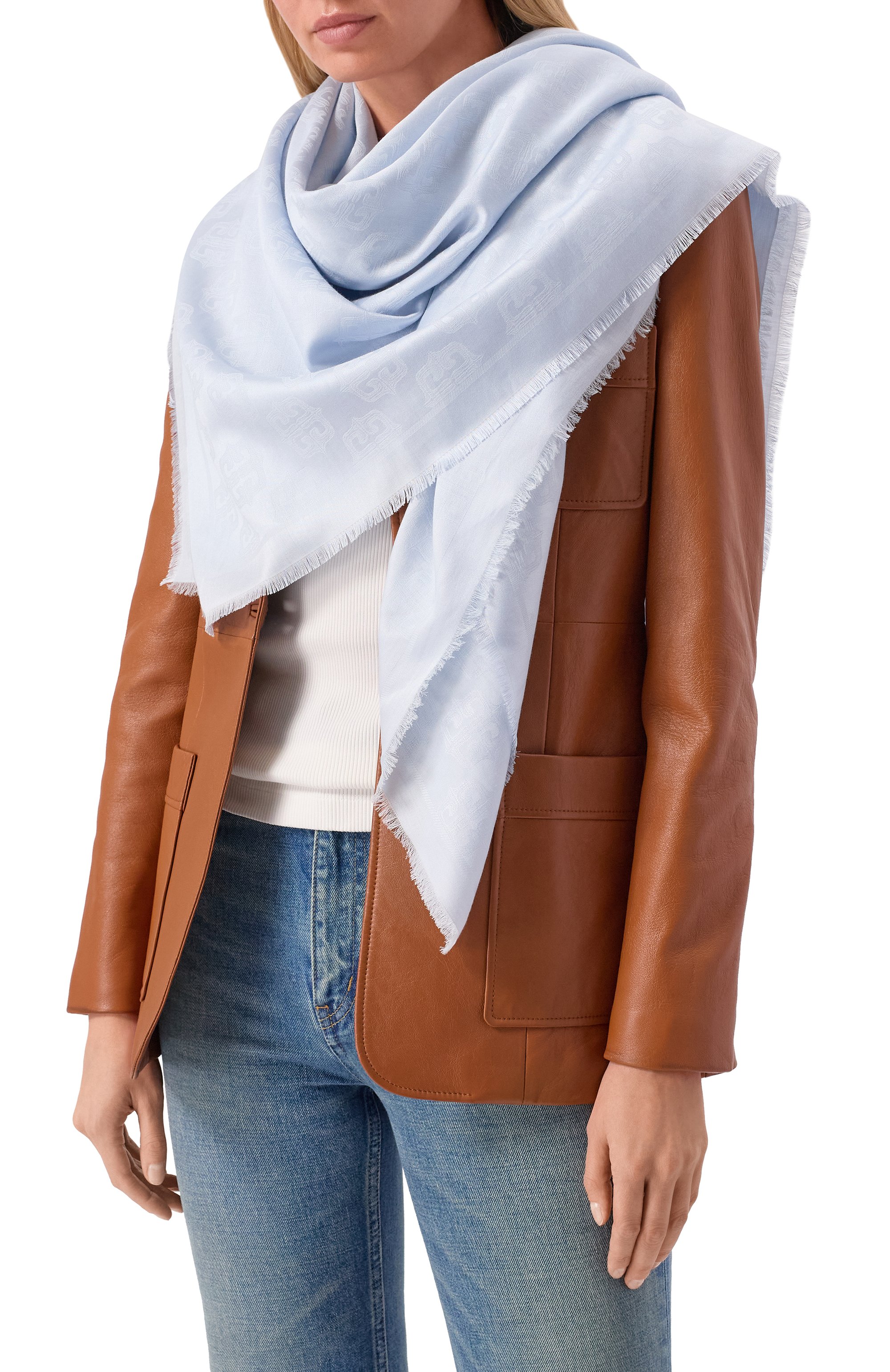 Шаль из шелка и хлопка GIVENCHY, арт. GW1414/J6142, фото 2