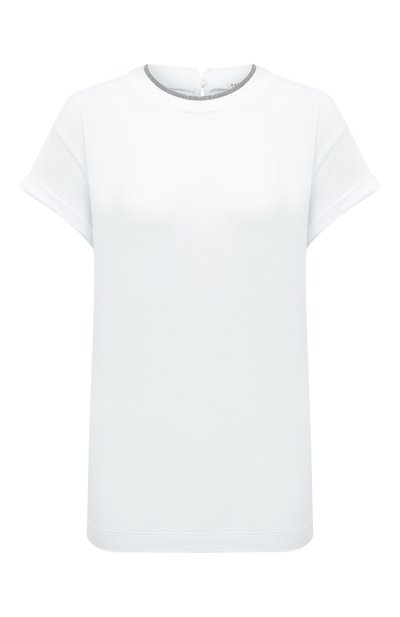 Женский хлопковый топ BRUNELLO CUCINELLI, арт. MPT18BD200