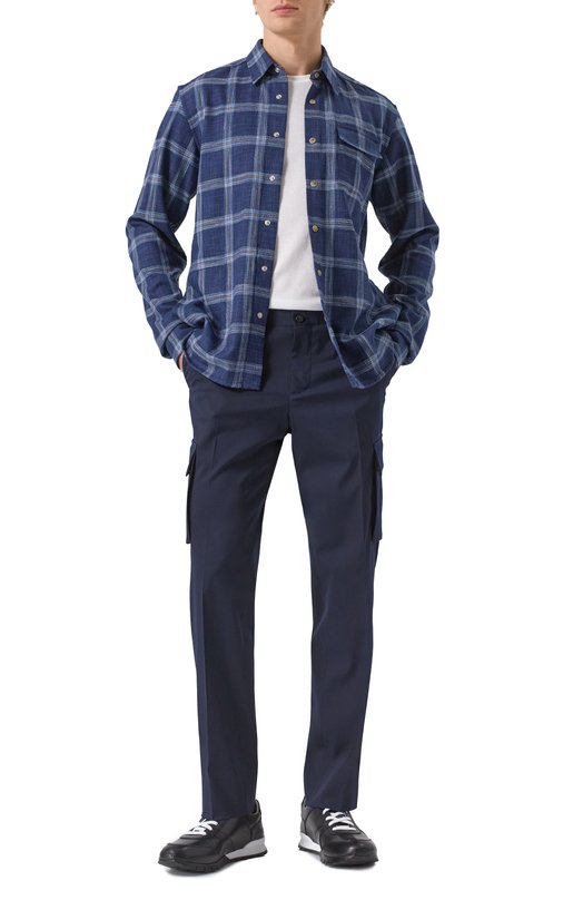 Кожаные кроссовки Kiton USSA137N0010032 Чёрный  USSA137N0010032 Фото 2