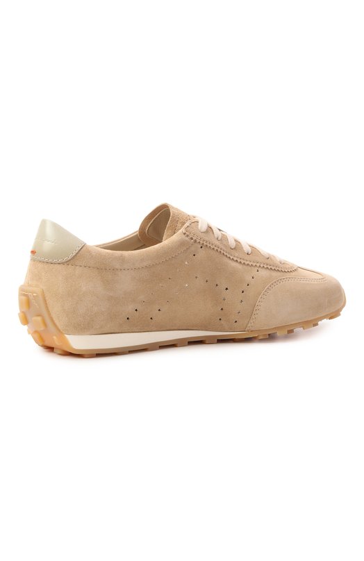 Замшевые кроссовки Santoni WBGG61356BIFTTKR Бежевый  WBGG61356BIFTTKR Фото 5