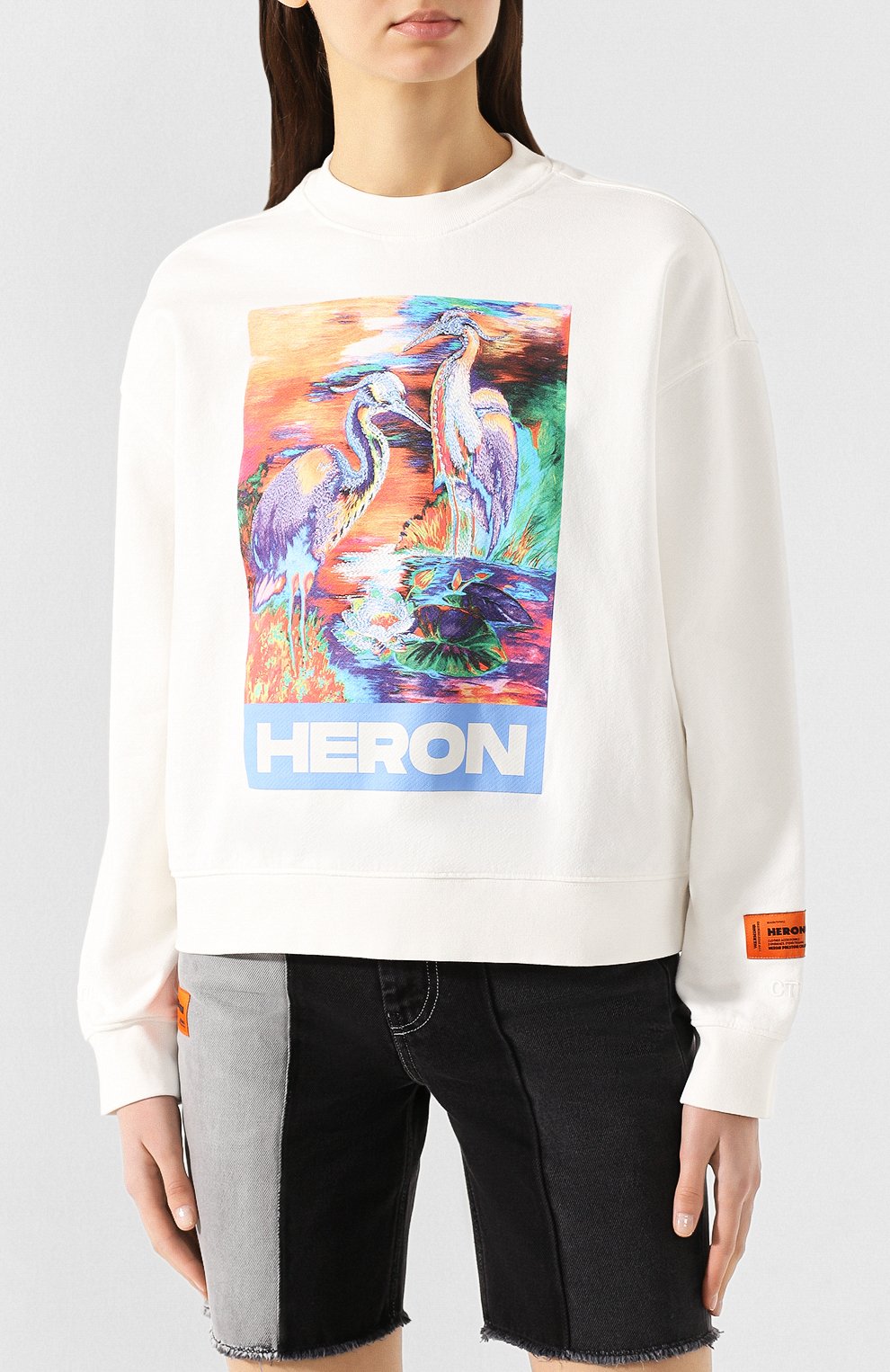 Хлопковый свитшот HERON PRESTON, арт. HWBA003R208960130188, фото 3