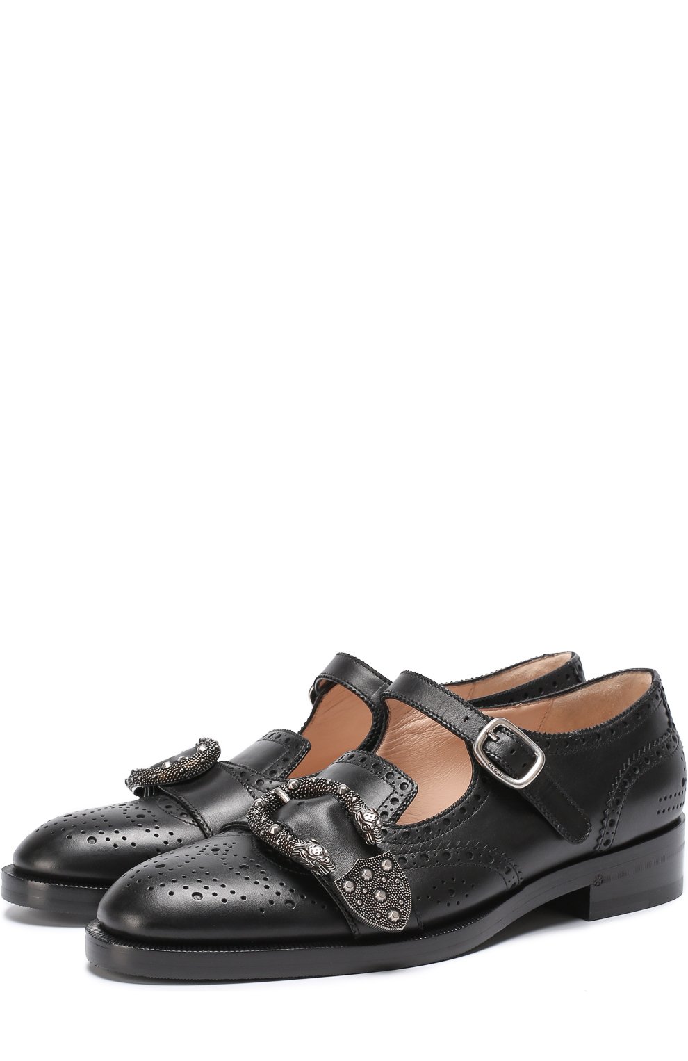 Кожаные броги queercore с ремешками GUCCI, арт. 452861/A3N00, фото 1