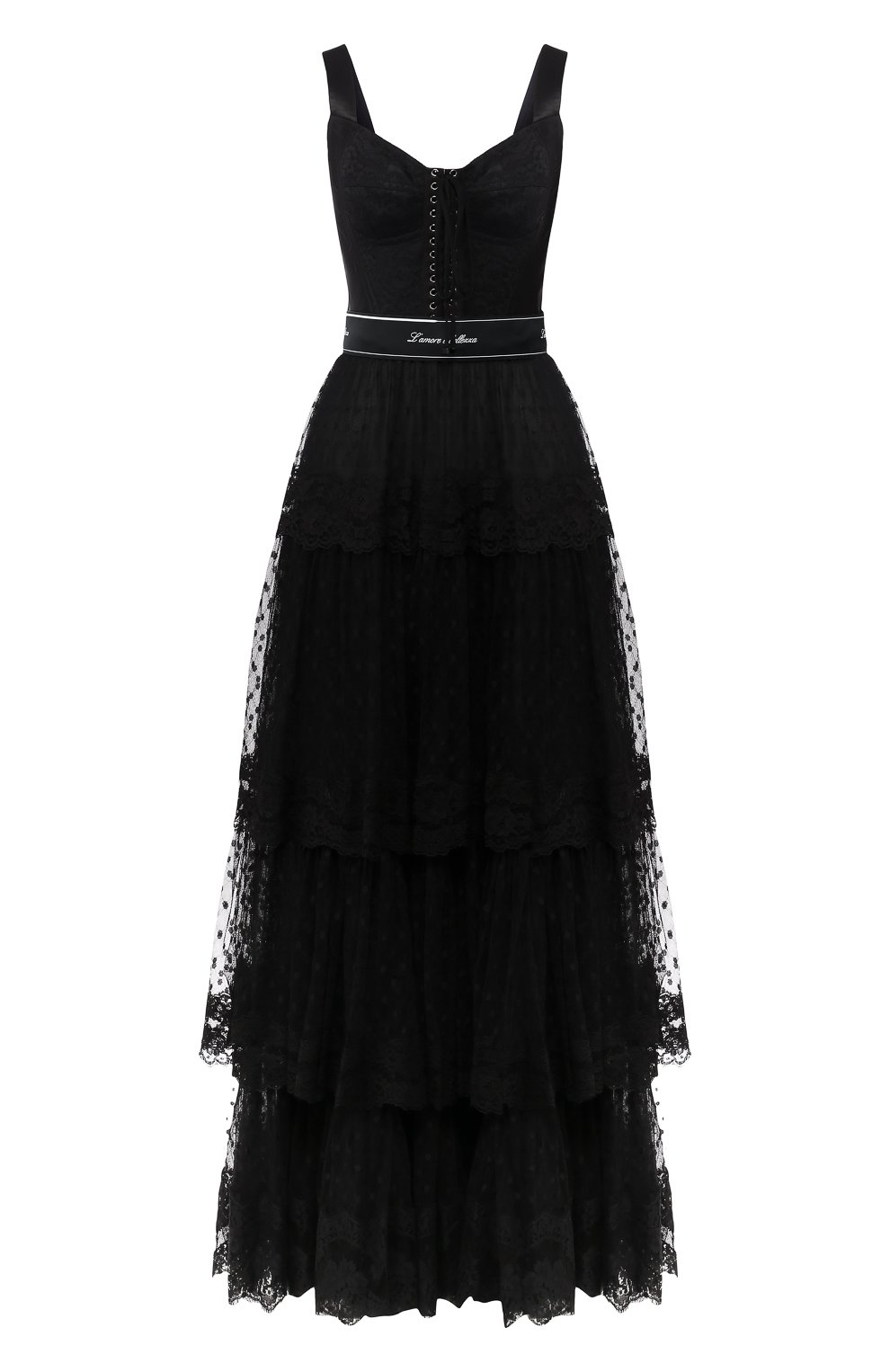 Приталенное многоярусное платье со шнуровкой DOLCE & GABBANA, арт. F6B4MT/GDK04, фото 1