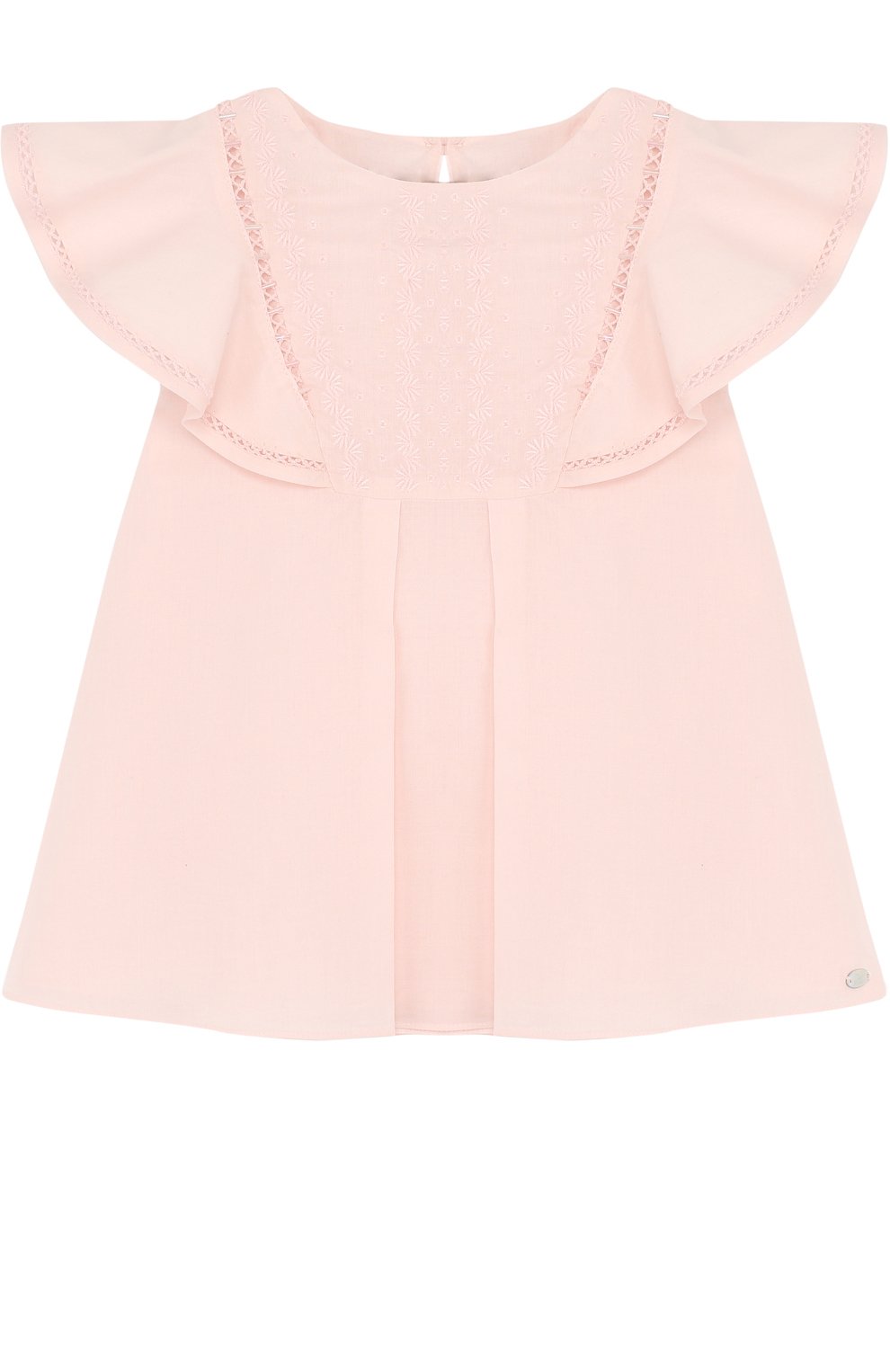 Хлопковая блуза свободного кроя с вышивкой TARTINE ET CHOCOLAT, арт. TL12042, фото 1