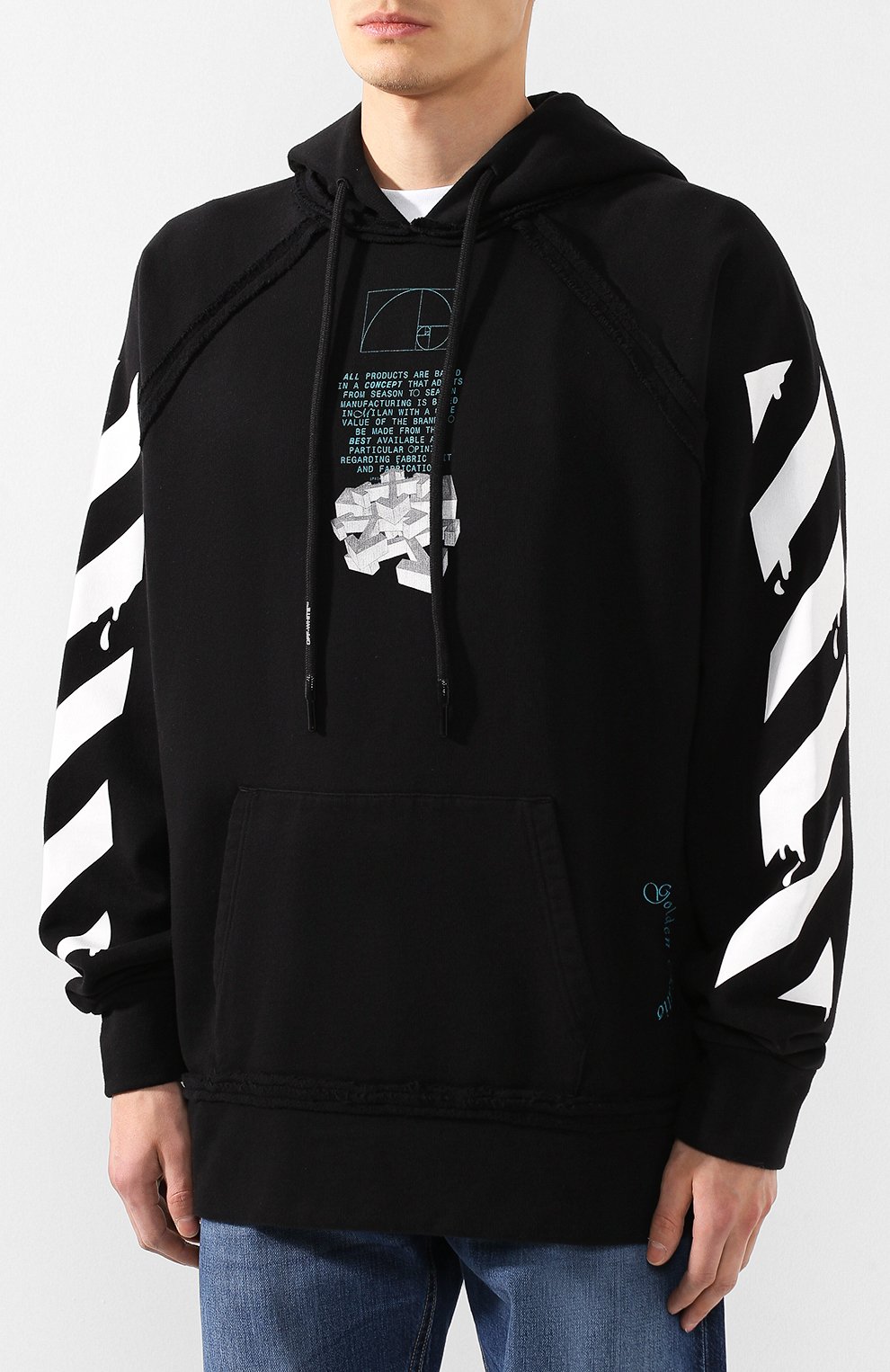 Хлопковое худи OFF-WHITE, арт. 0MBB057R20E300051001, фото 3