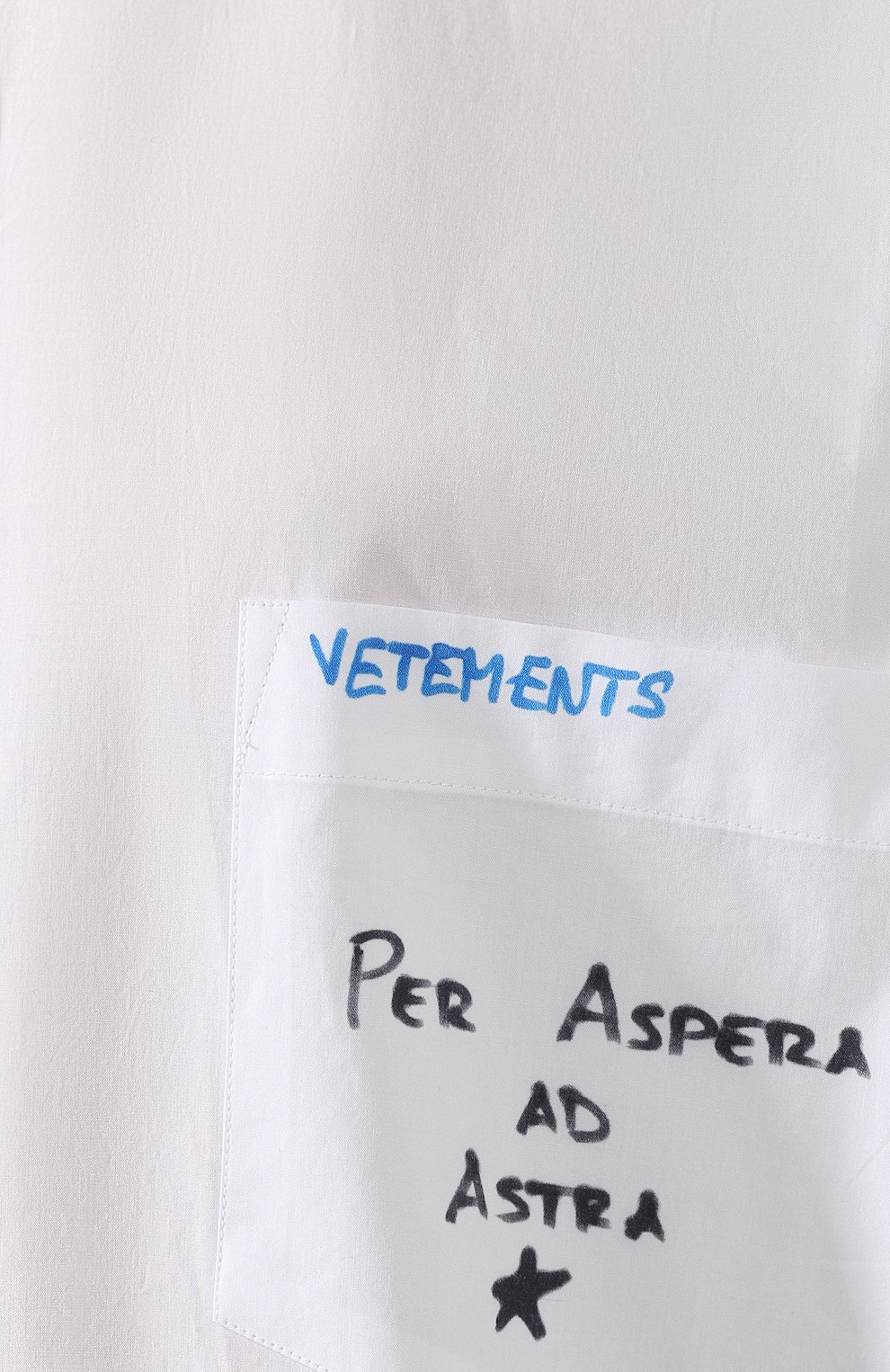 Хлопковая рубашка VETEMENTS, арт. USS196003/W, фото 5