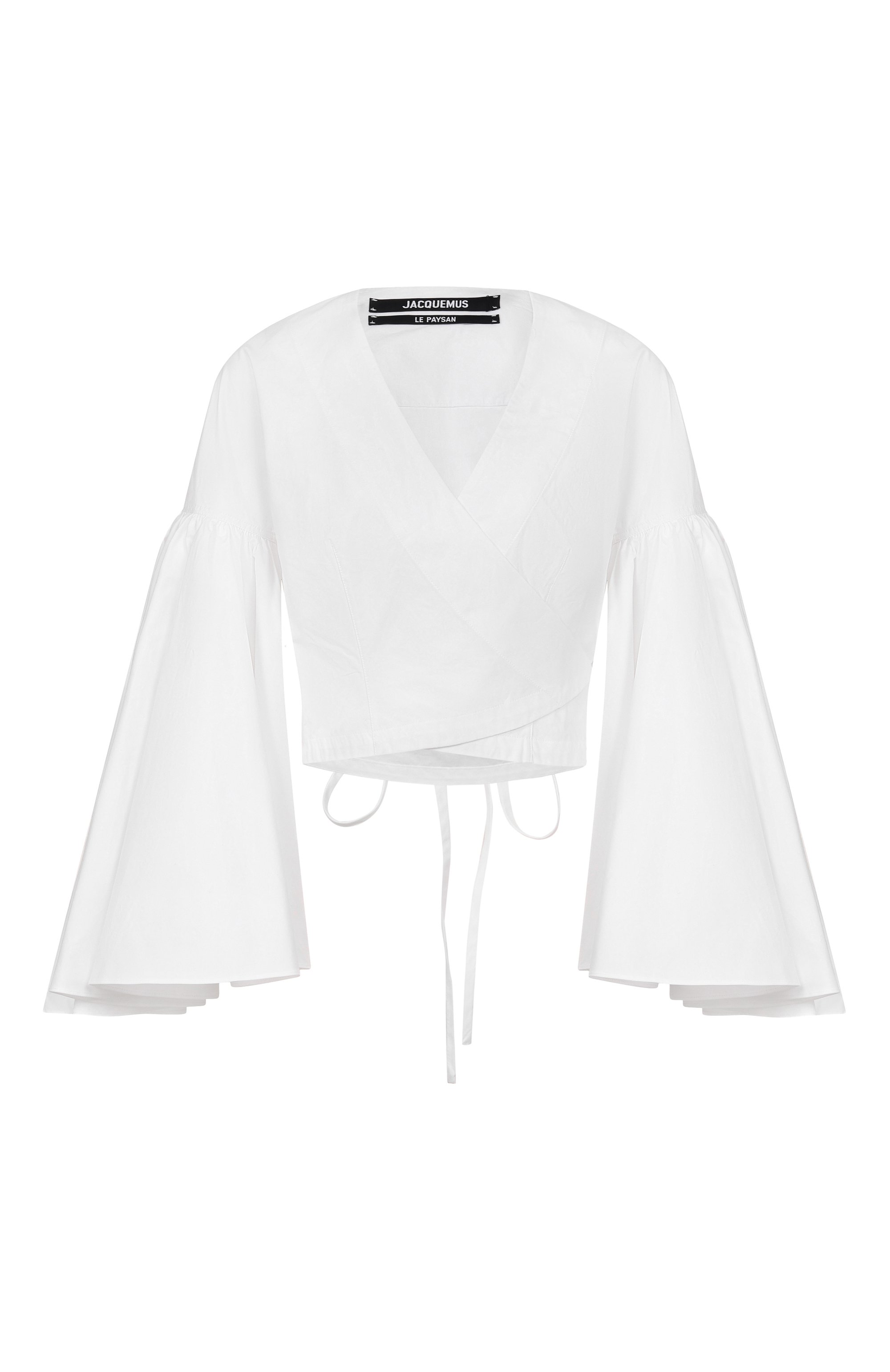 Хлопковая блузка JACQUEMUS белого цвета по цене 99500 руб., арт. 26ET0W00904AW00648, фото 1 Хлопковая блузка JACQUEMUS, арт. 26ET0W00904AW00648, фото 1