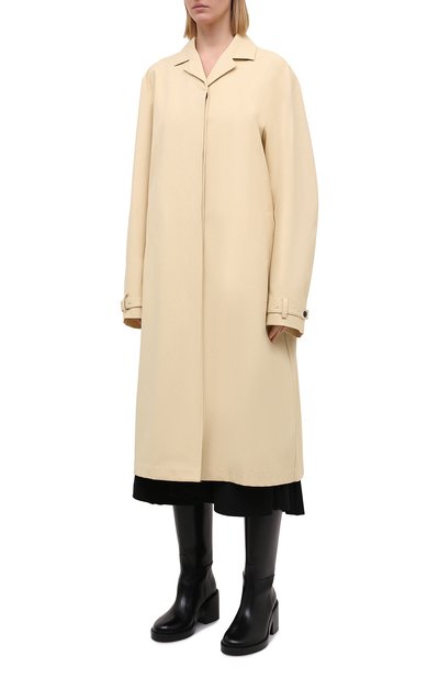 Хлопковый плащ JIL SANDER желтого цвета по цене 230000 руб., арт. JSWR126024-WR242700, фото 3 Хлопковый плащ JIL SANDER, арт. JSWR126024-WR242700, фото 3
