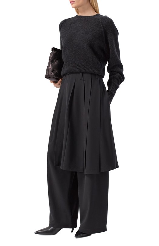 Шерстяные брюки Isabel Benenato DW360F25 Чёрный  DW360F25 Фото 2