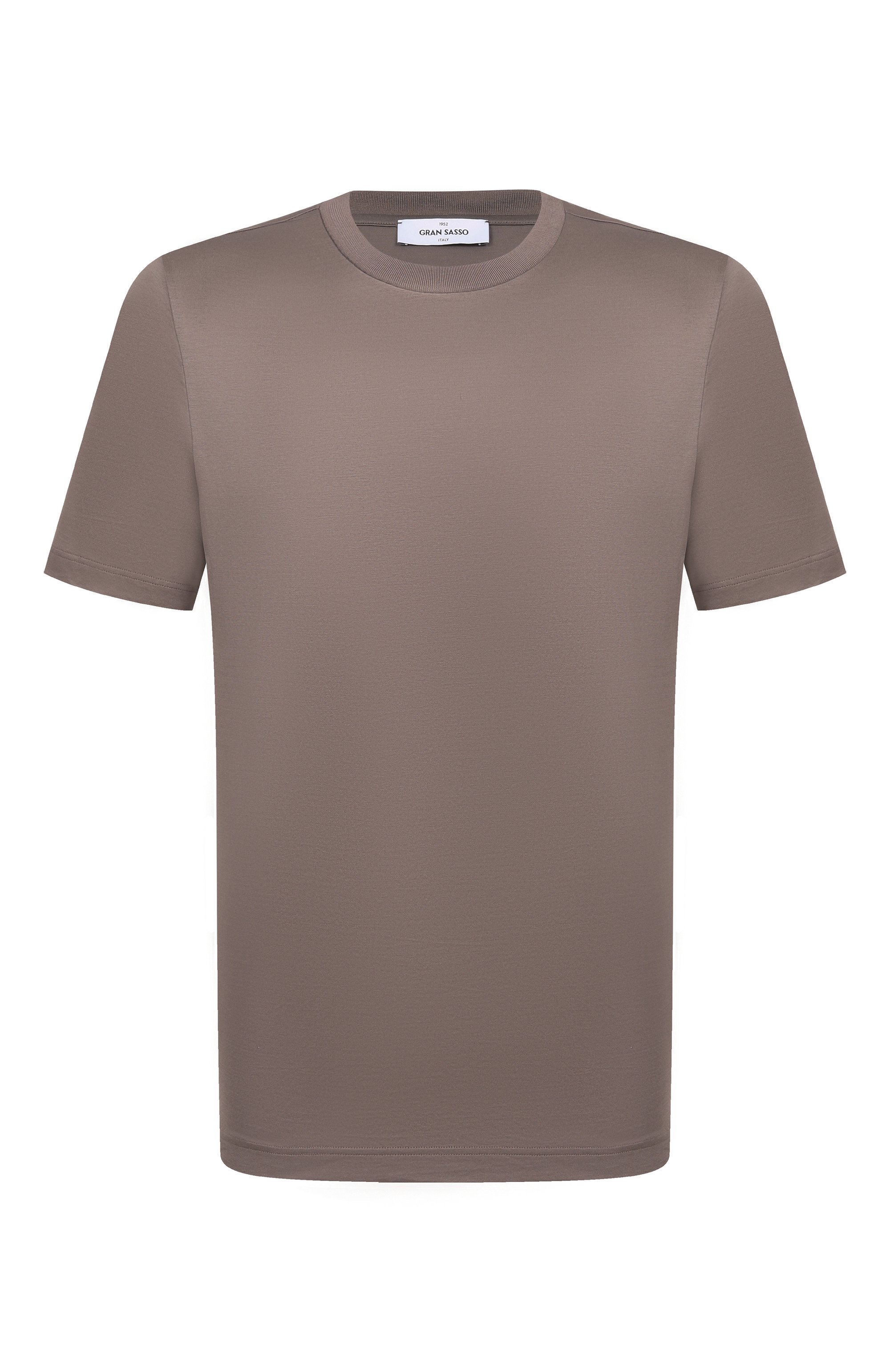 Хлопковая футболка GRAN SASSO серого цвета по цене 18200 руб., арт. 60196/74007, фото 1 Хлопковая футболка GRAN SASSO, арт. 60196/74007, фото 1