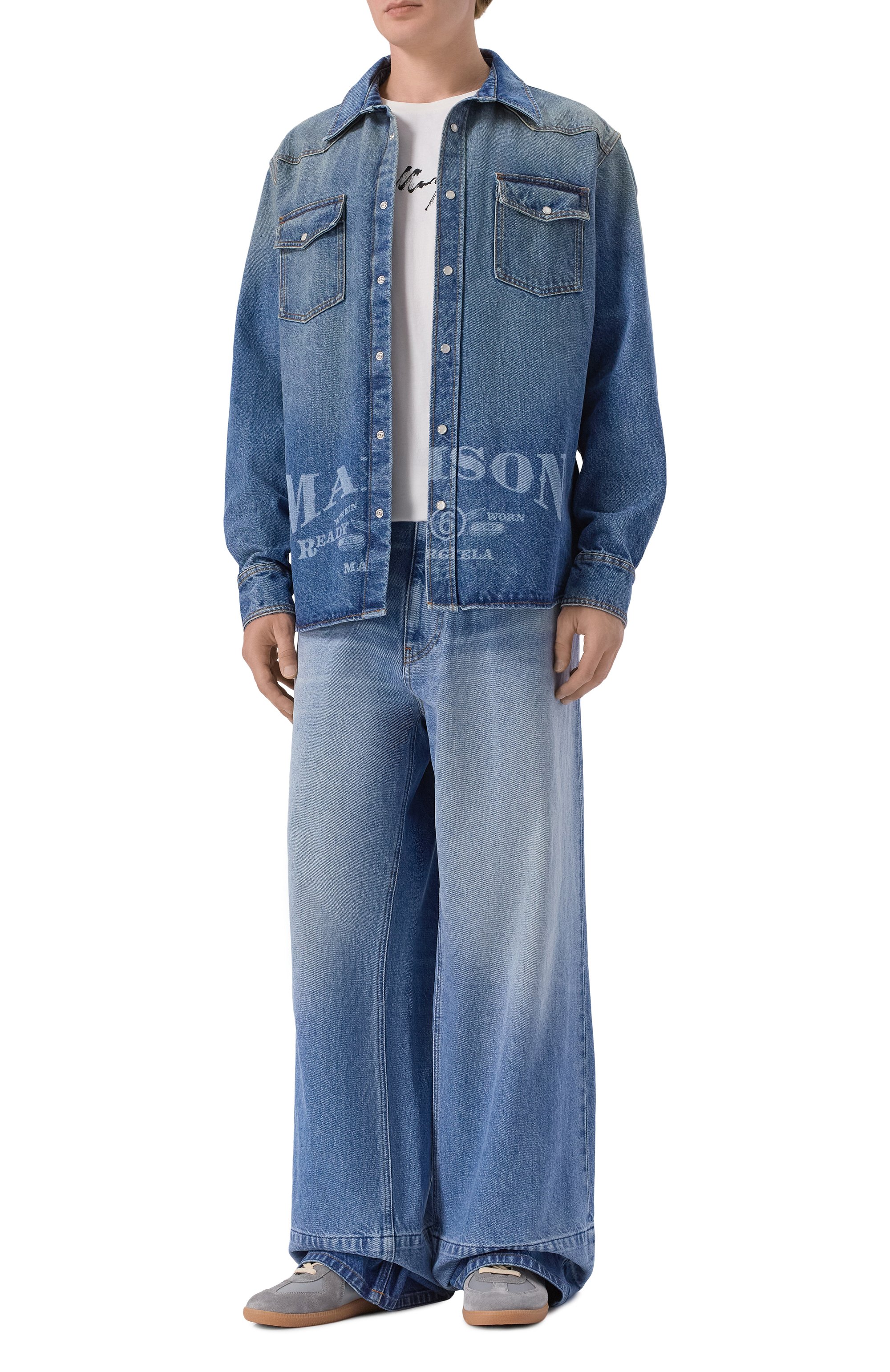 Кожаные кеды replica MAISON MARGIELA серого цвета по цене 81850 руб., арт. S57WS0236/P1895, фото 2 Кожаные кеды replica MAISON MARGIELA, арт. S57WS0236/P1895, фото 2