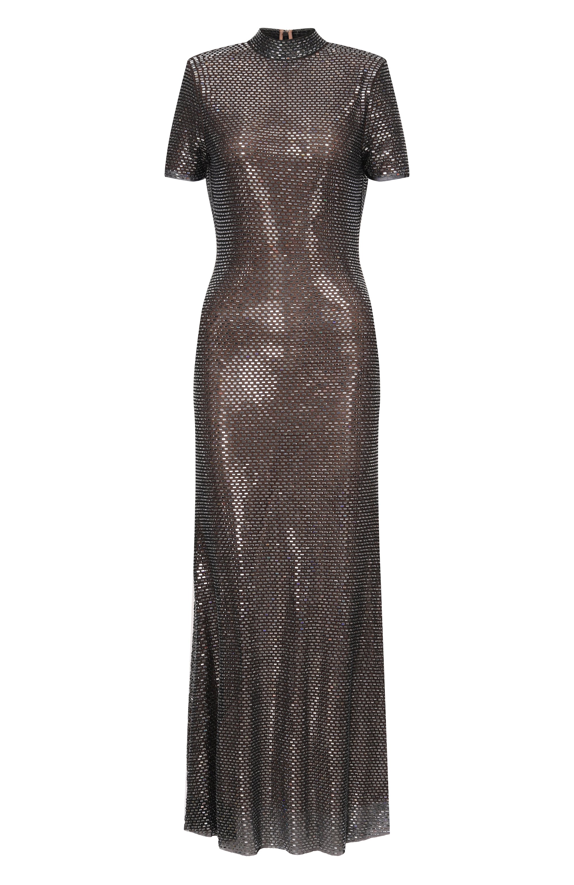 Платье с отделкой стразами SELF-PORTRAIT, арт. RS26051MGR, фото 1