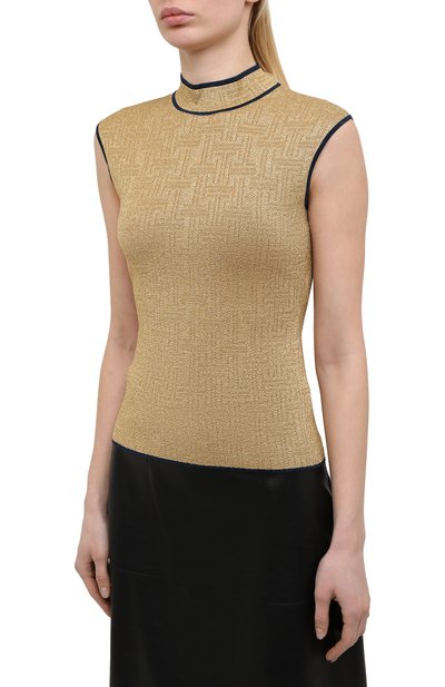 Топ LANVIN золотого цвета по цене 62500 руб., арт. RW-P00008-K002-E21, фото 3 Топ LANVIN, арт. RW-P00008-K002-E21, фото 3