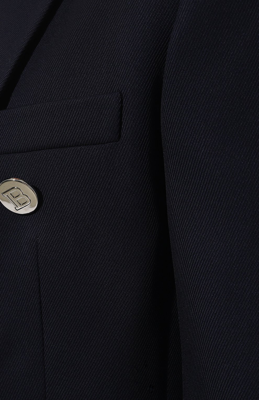 Шерстяной пиджак BALMAIN синего цвета по цене 95750 руб., арт. AH1SI316WB02, фото 5 Шерстяной пиджак BALMAIN, арт. AH1SI316WB02, фото 5