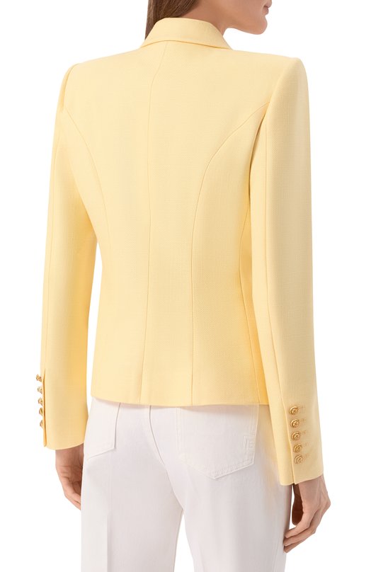 Жакет из вискозы Balmain GF1SI650/VI58 Жёлтый  GF1SI650/VI58 Фото 4