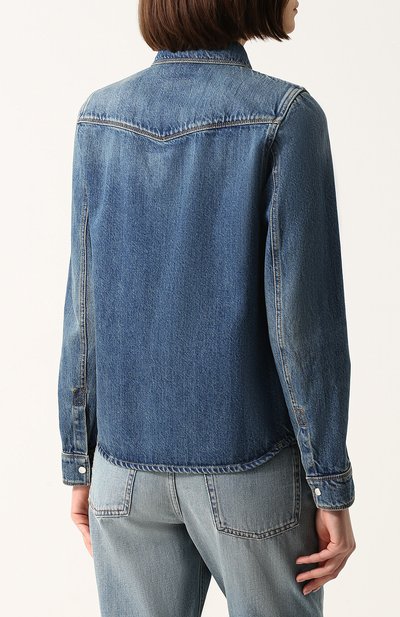 Джинсовая блуза прямого кроя с потертостями VALENTINO, арт. PB3DB00L/48G, фото 4