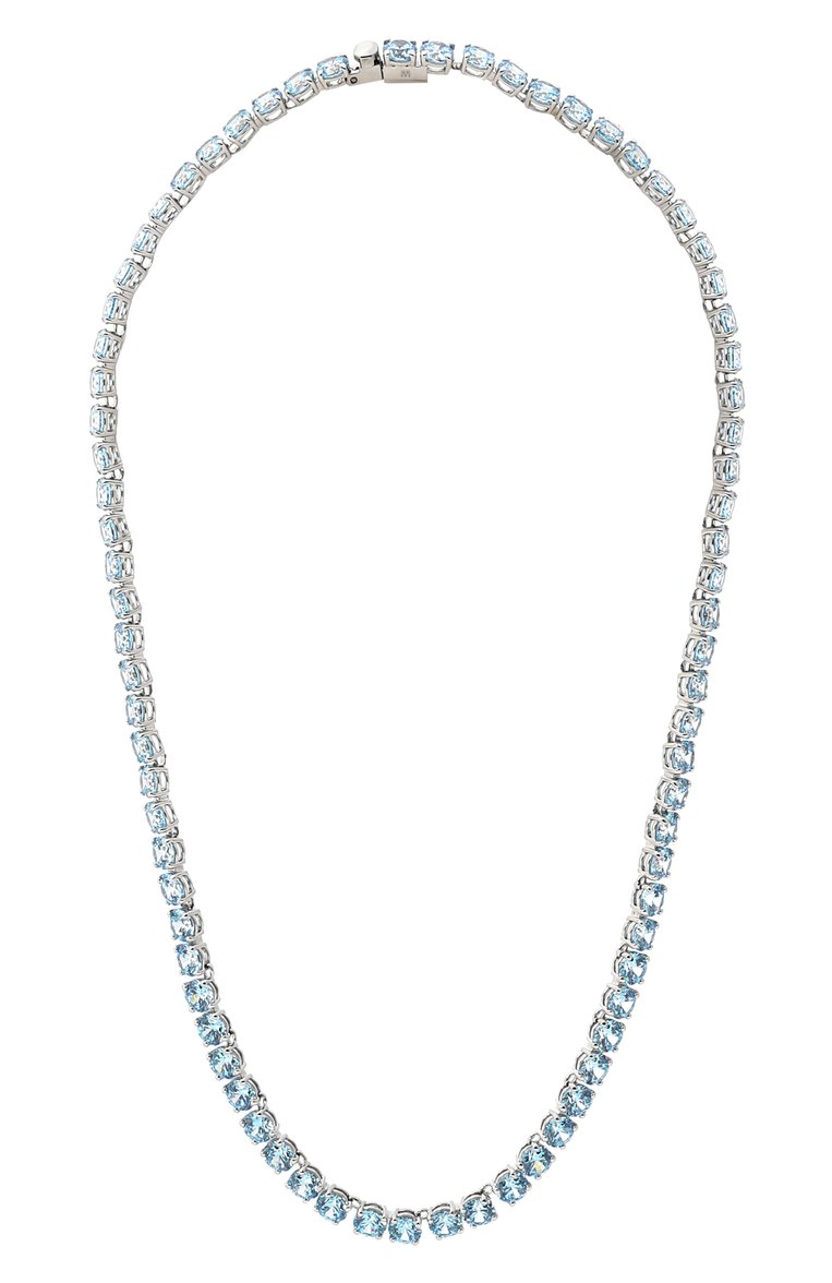 Женское колье matrix tennis SWAROVSKI голубого цвета, арт. 5661187 | Фото 1 (Материал: Металл, Кристаллы; Нос: Не проставлено; Автоматизация состава: Проставлено)