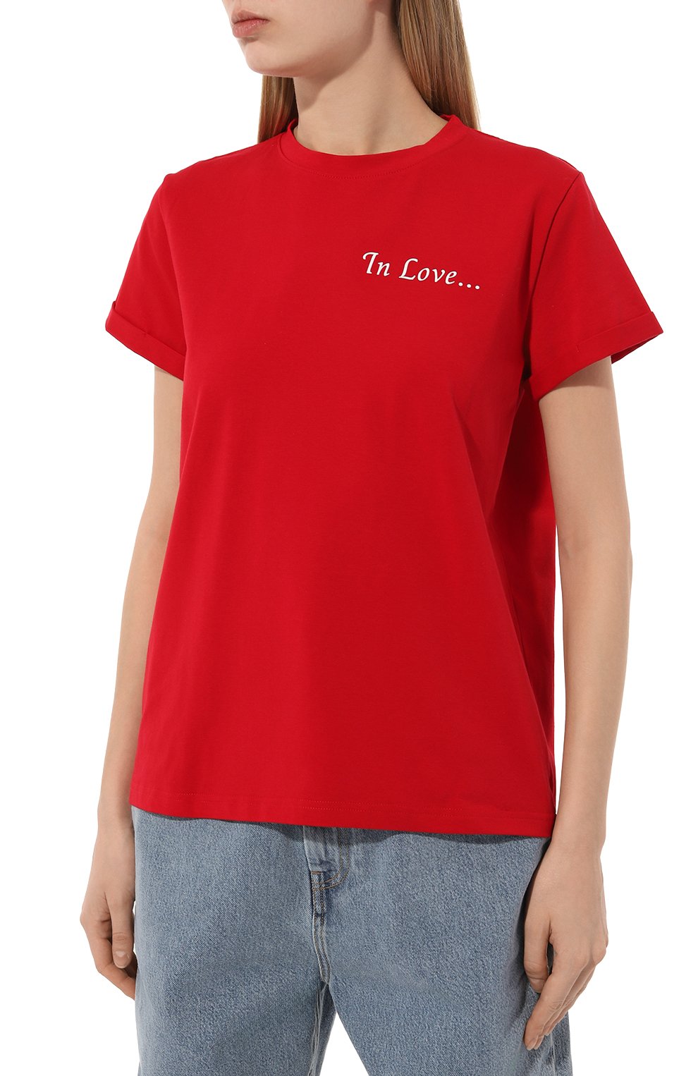 Хлопковая футболка SEVEN LAB красного цвета по цене 8190 руб., арт. CTR1.01.800.255.0106, фото 3 Хлопковая футболка SEVEN LAB, арт. CTR1.01.800.255.0106, фото 3