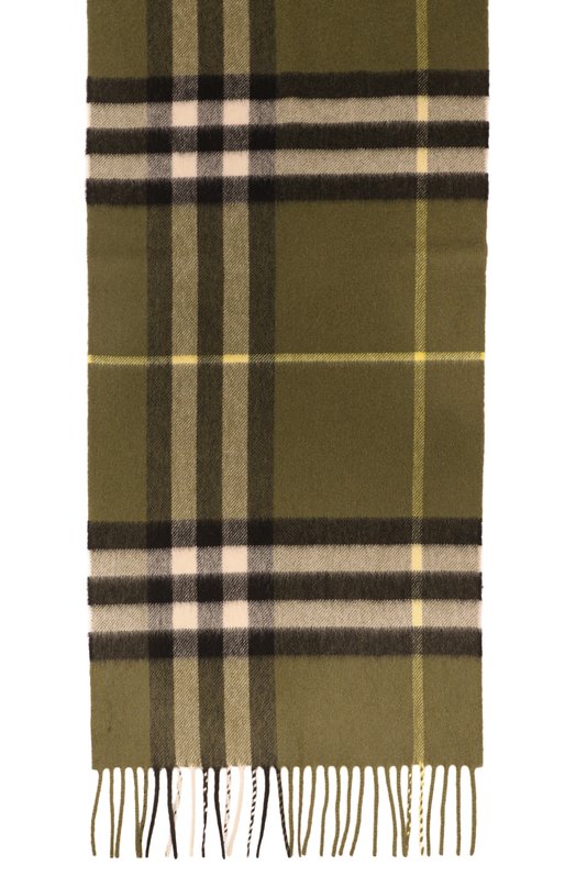 Кашемировый шарф Burberry 8112646 Хаки  8112646 Фото 4